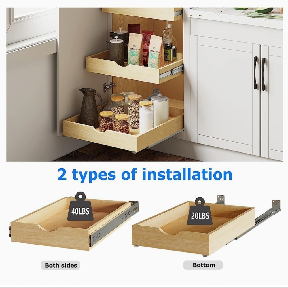 ALINE FURNITURE Pull Out Cabinet Organizer